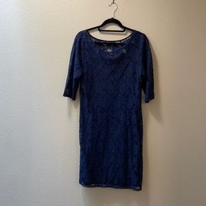 Three dot Navy lace dress